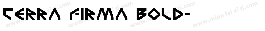 Terra Firma Bold字体转换